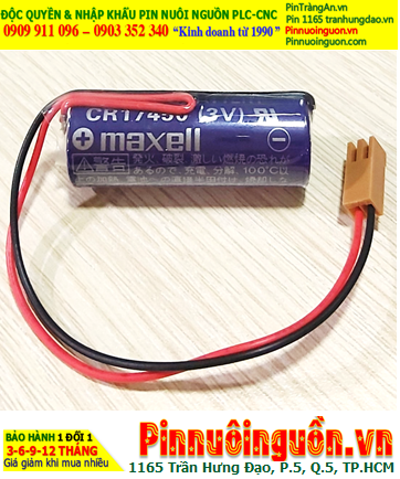 Pin Maxell CR17450; Pin nuôi nguồn PLC Maxell CR17450 lithium 3v 2600mAh (zắc đen) _Made in Japan