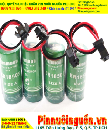 Sunmoon ER18505; Pin nuôi nguồn Sunmoon ER18505 (loại có ZẮC cắm) lithium 3.6v 4000mAh chính hãng