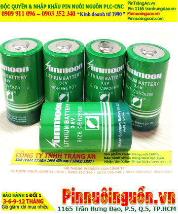 Pin ER26500 _Pin Sunmoon ER26500; Pin nuôi nguồn Sunmoon ER26500 lithium 3.6v 9500mAh chính hãng