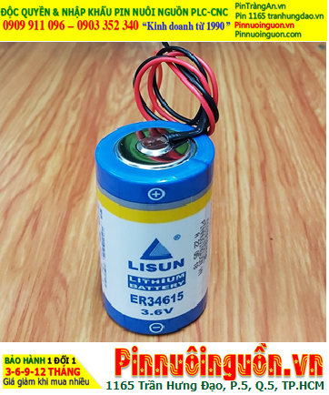 Lisun ER34615 (dây CẮM); Pin nuôi nguồn Lisun ER34615 lithium 3.6v D 19000mAh chính hãng