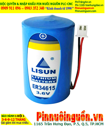 Lisun ER34615; Pin nuôi nguồn Lisun ER34615 lithium 3.6v D 19000mAh (zẮC CẮM) chính hãng