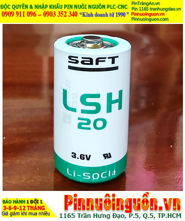 Pin Saft LSH20 _Pin LSH20; Pin nuôi nguồn PLC Saft LSH20 lithium 3.6v D 13000mAh _Xuất xứ Pháp