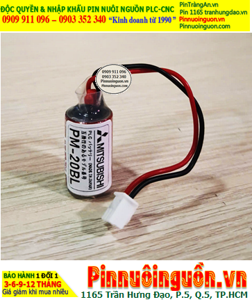 Mitsubishi PM-20BL; Pin nuôi nguồn PLC MItsubishi PM-20BL lithium 3.6v 1/2AA 1100mAh _Xuất xứ Nhật