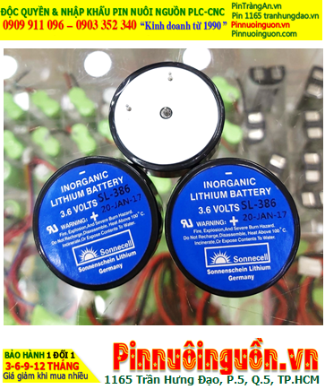 Sonnecell SL-386; Pin nuôi nguồn Sonnecell SL-386 (ER32L100) lithium 3.6v 1/6D 1700mAh _Xuất xứ Đức