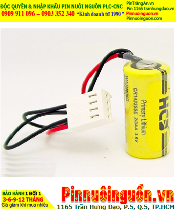 Pin HCB CR14335SE, Pin nuôi nguồn PLC HCB CR14335SE lithium 3V 2/3AA chính hãng