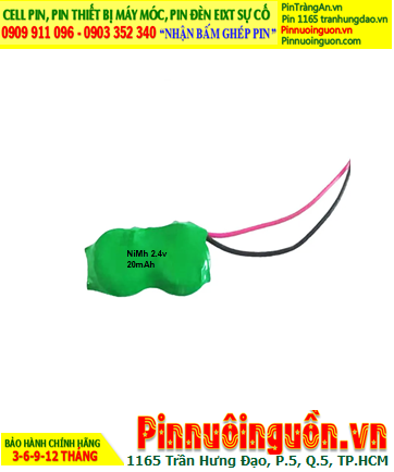 Pin sạc 2.4v-20mAh (Pin sạc 2/V20H); Pin nuôi nguồn NiMh 2.4v-20mAh (2/V20H) chính hãng