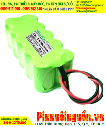 Pin sạc 12v-D5000mAh; Pin sạc NiMh 12v-D5000mAh, Pin sạc GREPOW 12v-D5000mAh chính hãng