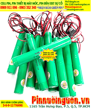 Pin đèn Exit thoát hiểm 2.4v AAA950mAh, Pin đèn sự cố khẩn cấp 2.4v AAA950mAh, Pin Sạc NiMh 2.4v AAA950mAh