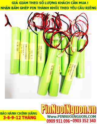 Pin đèn Exit thoát hiểm 2.4v-AA500mAh, Pin đèn sự cố khẩn cấp 2.4v-AA500mAh, Pin sạc 2.4v-AA500mAh