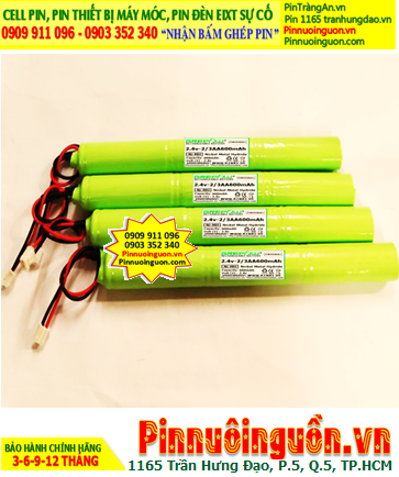 Pin đèn Exit thoát hiểm 2.4v 2/3A 600mAh, Pin đèn sự cố khẩn cấp 2.4v 2/3A 600mAh, Pin Paragon 2.4v 2/3A600mAh