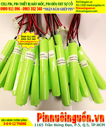 Pin đèn Exit thoát hiểm 2.4v 2/3AA 700mAh, Pin đèn sự cố khẩn cấp 2.4v 2/3AA 700mAh, Pin NiMh NiCd 2/3AA 700mAh
