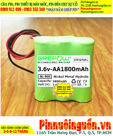 Pin đèn Exit thoát hiểm 3.6v-AA1800mAh, Pin đèn sự cố khẩn cấp 3.6v-AA1800mAh, Pin sạc 3.6v-AA1800mAh