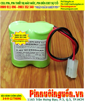 Pin sạc 2.4v-SC2500mAh; Pin sạc NiMh 2.4v-SC2500mAh, Pin GREPOW 2.4v-SC2500mAh chất lượng cao