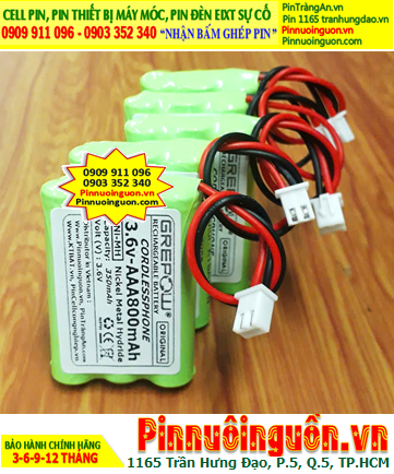 Pin sạc NiMh 3.6v AAA800mAh; Pin điện thoại bàn không dây 3.6v  AAA800mAh _Pin Cordless