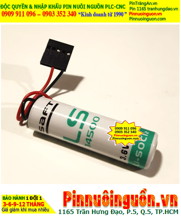 Saft LS14500 (Zắc JEA 4holes); Pin nuôi nguồn PLC Saft LS14500 lithium 3.6v AA 2600mAh _Xuất xứ Pháp