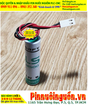 Saft LS14500 (Zắc 2510); Pin nuôi nguồn PLC Saft LS14500 lithium 3.6v AA 2600mAh _Xuất xứ Pháp