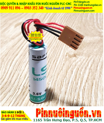 Saft LS14500 (Zắc JEA Omron); Pin nuôi nguồn PLC Saft LS14500 lithium 3.6v AA 2600mAh _Xuất xứ Pháp