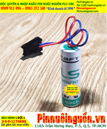Saft LS14500 (Zắc Mitsu); Pin nuôi nguồn PLC Saft LS14500 lithium 3.6v AA 2600mAh _Xuất xứ Pháp