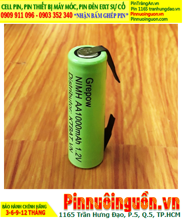 Pin máy cạo Râu 1.2v-AA1000mAh, Pin tông đơ hớt tóc 1.2v-AA1000mAh chính hãng /Đã gắn sẳn chân thép hàn