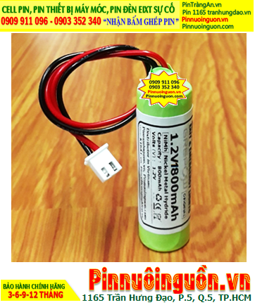 Pin NiMh 1.2v-AA1800mAh; Pin sạc công nghiệp đầu bằng GREPOW NiMh 1.2v AA1800mAh /Đã gắn sẳn Zắc cắm
