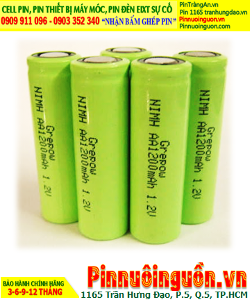 NiMh 1.2v AA1200mAh; Cell pin sạc NiMh 1.2v AA1200mAh; Pin sạc công nghiệp đầu bằng NiMh 1.2v AA1200mAh