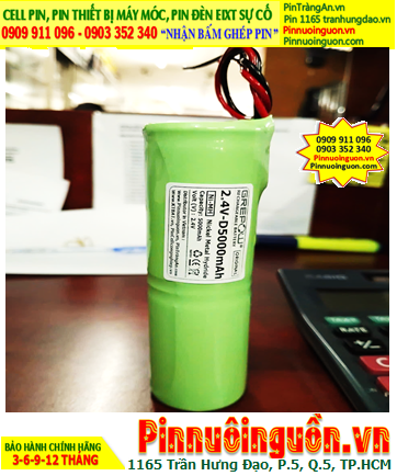 Pin sạc 2.4v-D5000mAh, Pin sạc NiMh 2.4v-D5000mAh, Pin sạc công nghiệp GREPOW 2.4v-D5000mAh