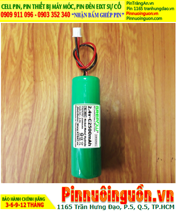 Pin sạc 2.4v-C2500mAh, Pin sạc NiMh 2.4v-C2500mAh, Pin sạc GREPOW 2.4v-C2500mAh chính hãng