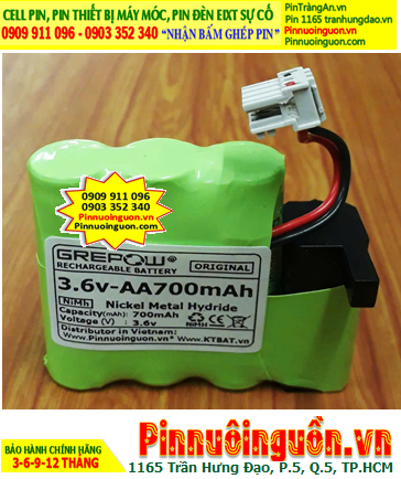Pin sạc 3.6v-AA700mAh, Pin Thiết bị 3.6v-AA700mAh, Pin sạc GREPOW chính hãng