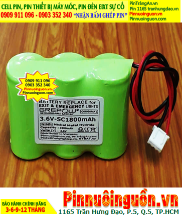 Pin sạc 3.6v-SC1800mAh, Pin sạc NiMh 3.6v-SC1800mAh, Pin sạc GREPOW 3.6v-SC1800mAh chính hãng