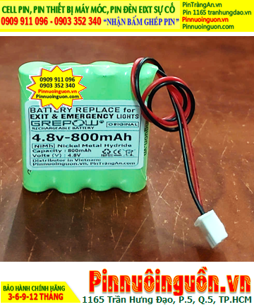 Pin sạc 4.8v-AAA800mAh, Pin sạc NiMh 4.8v-AAA800mAh, Pin GREPOW 4.8v-AAA800mAh chất lượng cao