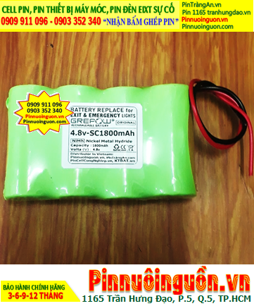 Pin sạc 4.8v-SC1800mAh, Pin sạc NiMh 4.8v-SC1800mAh, Pin GREPOW 4.8v-SC1800mAh chất lượng cao
