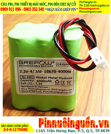 Pin sạc 4/3AF-4000mAh, Pin sạc NiMh 4/3AF-4000mAh, Pin sạc GREPOW 7.2v-4/3AF-4000mAh chính hãng