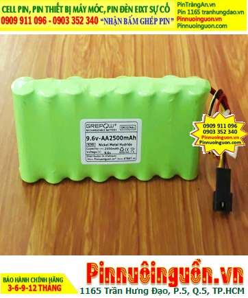 Pin sạc 9.6v-AA2500mAh, Pin sạc NiMh 9.6v-AA2500mAh, Pin sạc GREPOW 9.6v-AA2500mAh chính hãng