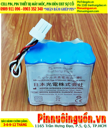 Pin sạc 9.6v-17670-3700mAh, Pin sạc nuôi nguồn Nihon Koden 9.6v-17670-3700mAh chính hãng