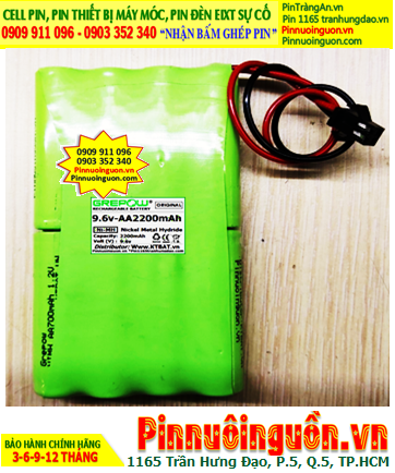 Pin sạc 9.6v-AA2200mAh, Pin sạc NiMh 9.6v-AA2200mAh, Pin sạc GREPOW 9.6v-AA2200mAh chính hãng
