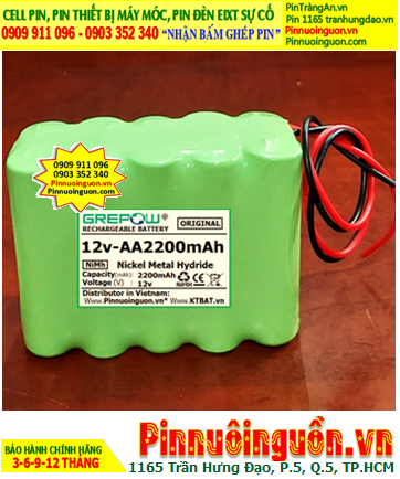 Pin sạc 12v-AA2200mAh, Pin sạc NiMh 12v-AA2200mAh, Pin sạc GREPOW 12v-AA2200mAh chính hãng