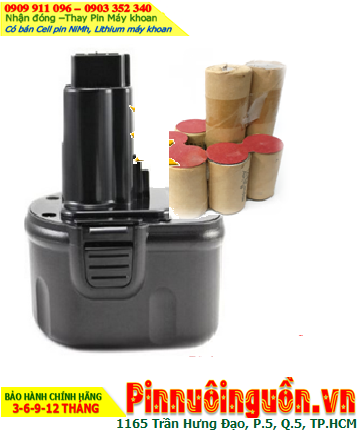 Pin sạc 9.6v-1300mAh (9.6v-1.3Ah), Nhận đóng Pin máy khoan BOSCH 9.6v-1300mAh (NiMh 9.6v-1.3Ah)