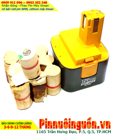 Pin sạc 12v-SC2000mAh (12v-2.0Ah), Nhận đóng pin máy khoan Myjoy 12v-SC2000mAh (NiMh 12v-2.0Ah)