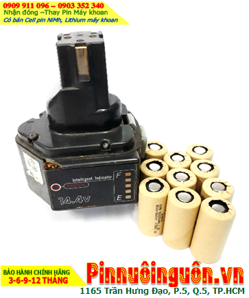 Pin sạc 14.4v-2000mAh (14.4v-2.0Ah), Nhận đóng Pin máy khoan Interligent Indicator 14.4v-2000mAh