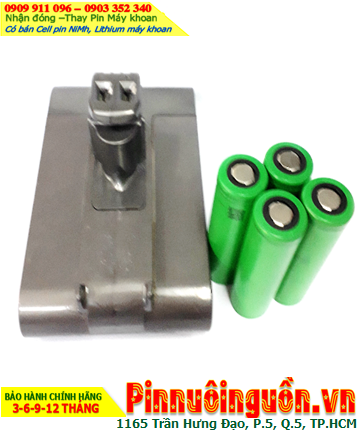 Pin sạc 14.8v-2600mAh (14.8v-2.6Ah), Nhận đóng Pin máy khoan Dyson 14.8v-2600mAh (Lithium 14.8v-2.6Ah)