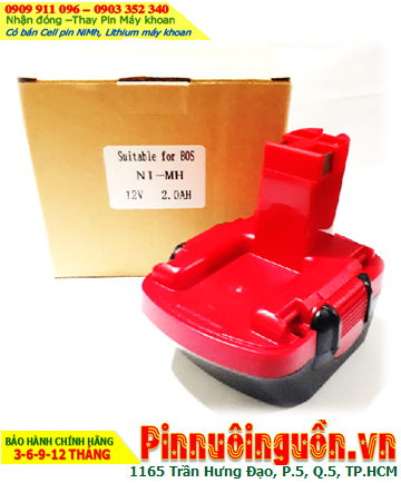 Pin sạc 12v-2000mAh (12v-2.0Ah), Nhận đóng Pin máy khoan BOSCH 12v-2000mAh (NiMh 12v-2.0Ah)