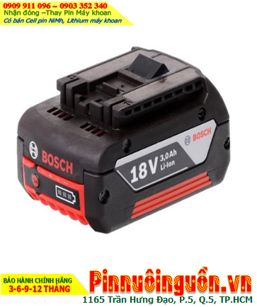 Pin sạc Lithium Li-ion 18v-3000mAh (18v-3.0Ah), Nhận đóng Pin Máy Khoan Bosch 18v-3000mAh (Li-ion 18v-3.0Ah)