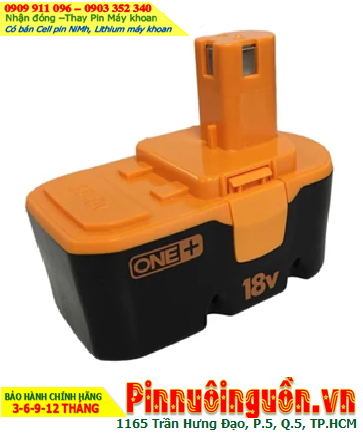 Pin sạc Lithium 18v-1500mAh (18v-1.5Ah), Nhận đóng Pin máy khoan Ryobi 18v-1500mAh Lithium