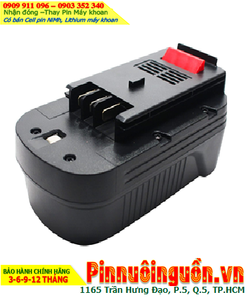 Pin sạc 18v-3000mAh (18v-3.0Ah), Nhận đóng Pin máy khoan Black & Decker 18v-3000mAh (NiMh 18v-3.0Ah)
