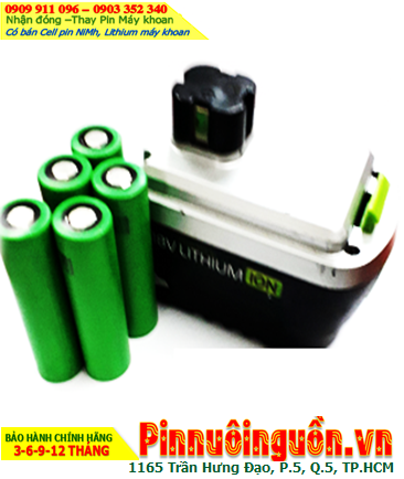 Pin sạc Lithium 18v-2500mAh (18v-2.5Ah), Nhận đóng Pin máy bắt vít Ozito 18v-2500mAh (Li-ion 18v-2.5Ah)