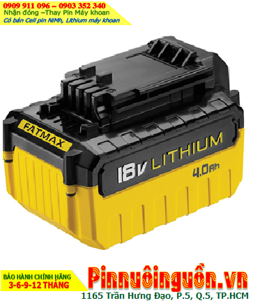 Pin sạc Lithium 18v-4000mAh (18v-4.0Ah), Nhận đóng Pin máy khoan Stanley 18v-4000mAh (Li-ion 18v-4.0Ah)