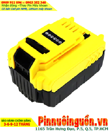 Pin sạc Lithium 18v-5000mAh (18v-5.0Ah), Nhận đóng Pin máy khoan Stanley 18v-5000mAh (Li-ion 18v-5.0Ah)