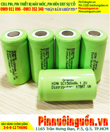 CELL Pin máy khoan Bắt Vít - CELL pin Xịn VỎ XANH NiMh SC1500mAh hiệu GREPOW Đức chính hãng