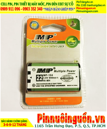 MP HHR-P104; Pin điện thoại bàn không dây Cordlessphone MP HHR-P104 ( Pin sạc NiMh 3.6v 830mAh)