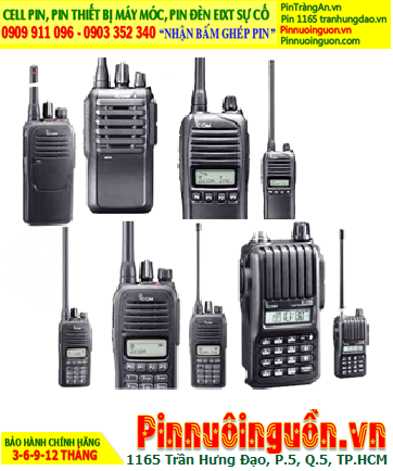 Pin bộ đàm iCom, Nhận đóng pin Bộ đàm iCom các model chính hãng (Pin lithium, NiMh )